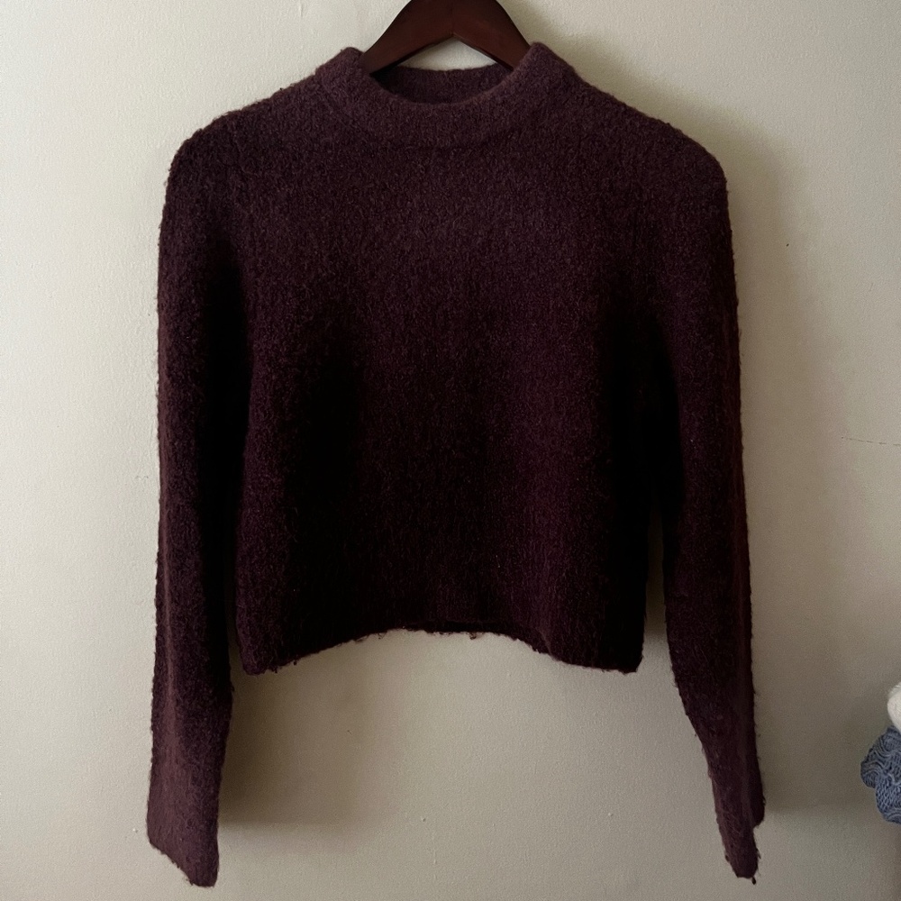 &other stories purple alpaca sweater